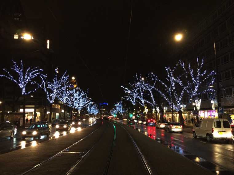 christmas lights Coolsingel Rotterdam